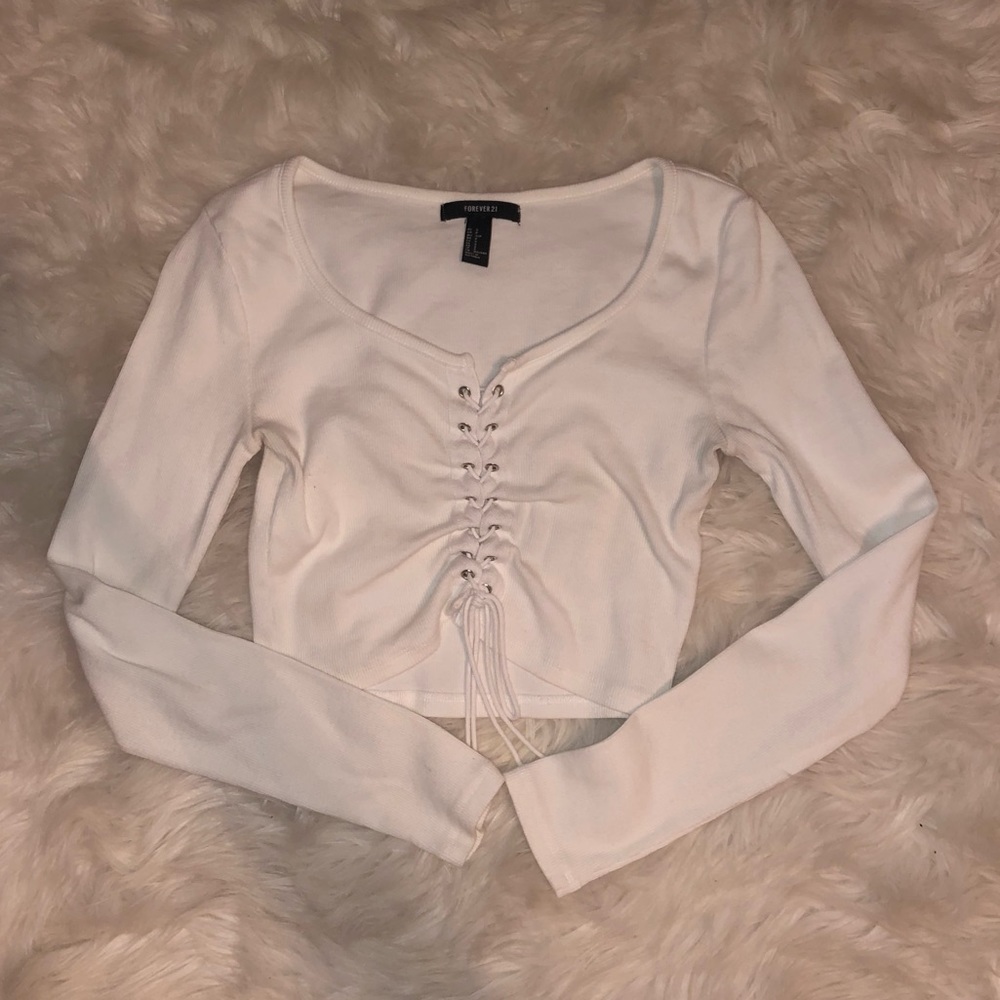 F21 Crop Top - White